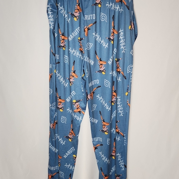 Men's Naruto Pajama Pants Lounge Sleep Shippuden 2XL Anime Kanji - Picture 6 of 6